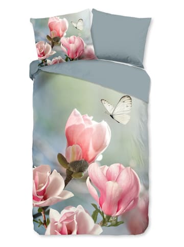 Good Morning Komplet pościeli "Close" w kolorze szaro-jasnoróżowym