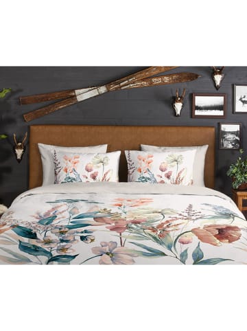 Good Morning Flanellen beddengoedset "Aime" beige/meerkleurig