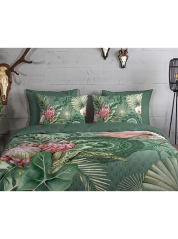 Hip Komplet pościeli flanelowej "Egor" w kolorze zielonym