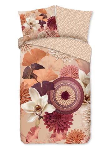 Descanso Satijnen beddengoedset "Quente" zandkleurig