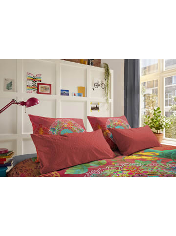 Hip Komplet pościeli satynowej "Novali" w kolorze czerwonym ze wzorem