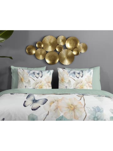 Descanso Satijnen beddengoedset "Adiwanya" turquoise/wit