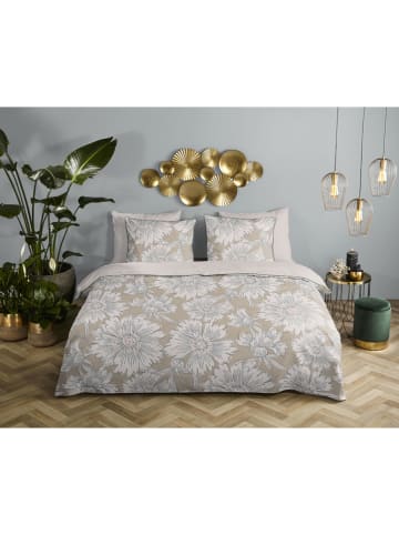 Descanso Komplet pościeli satynowej "Ancona" w kolorze beżowo-kremowym