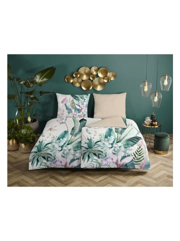 Descanso Satijnen beddengoedset "Verdi" crème/meerkleurig