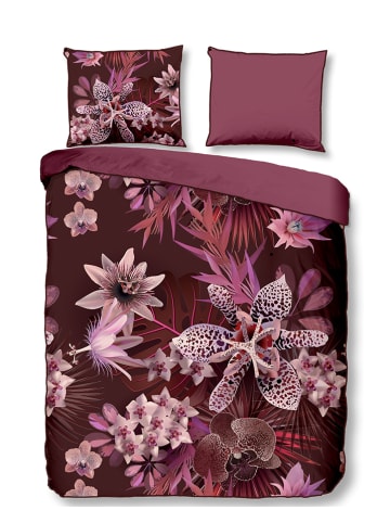 Descanso Satijnen beddengoedset "Farze" bordeaux