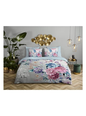 Descanso Satijnen beddengoedset "Mondet" grijs/meerkleurig