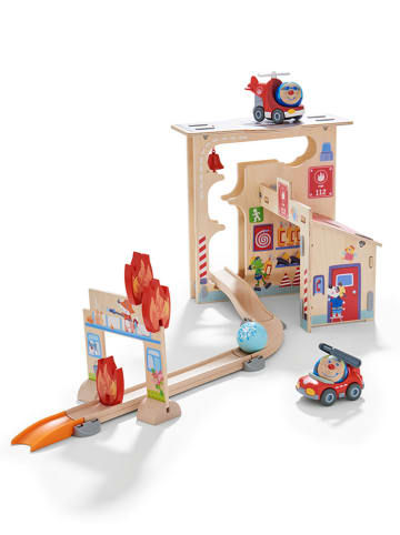 Haba Autorennbahn "Feuerwehrwache" in Bunt - ab 2 Jahren