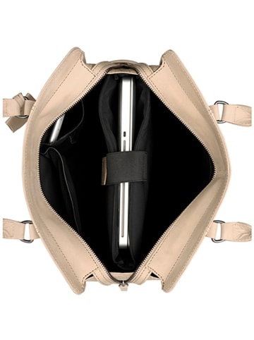 Burkely Leren handtas "Casual Carly" beige - (B)33,5 x (H)39 x (D)12 cm