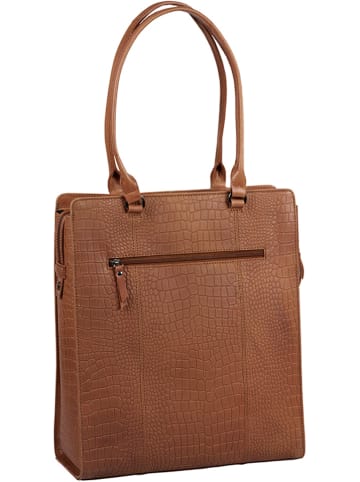 Burkely Leren handtas "Casual Carly" cognac - (B)33,5 x (H)39 x (D)12 cm