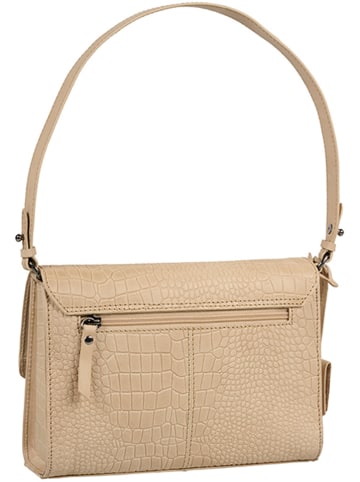 Burkely Leren schoudertas "Casual Carly" beige - (B)24 x (H)17 x (D)5 cm