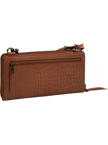 Burkely Leder-Handytasche "Casual Carly" in Cognac - (B)20 x (H)11 x (T)3 cm