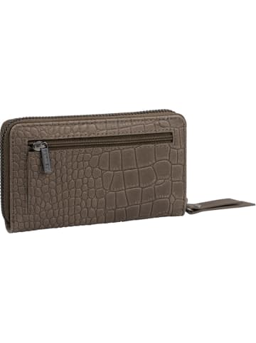 Burkely Leren portemonnee "Casual Carly" grijs - (B)15 x (H)9 x (D)2 cm