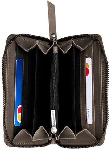 Burkely Leren portemonnee "Casual Carly" grijs - (B)15 x (H)9 x (D)2 cm