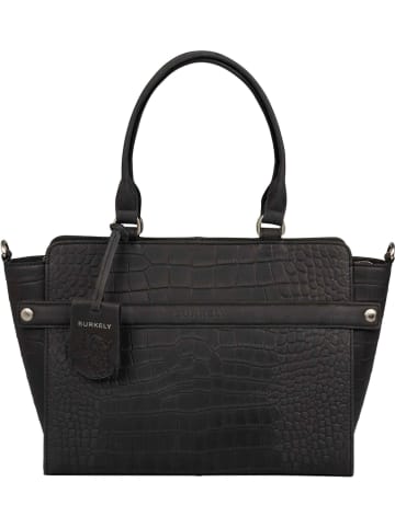 Burkely Leren handtas "Casual Cayla" zwart - (B)38 x (H)23 x (D)12 cm