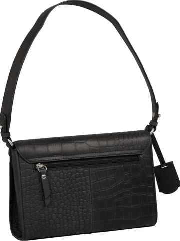 Burkely Leren schoudertas "Casual Cayla" zwart - (B)23 x (H)15,5 x (D)9 cm