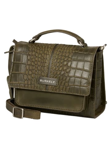 Burkely Leder-Henkeltasche "Cool Colbie" in Khaki - (B)20 x (H)15 x (T)8 cm