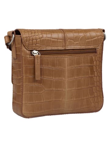 Burkely Leren schoudertas "Cool Colbie" lichtbruin - (B)18 x (H)19 x (D)6 cm