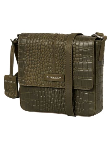Burkely Leren schoudertas "Cool Colbie" kaki - (B)18 x (H)19 x (D)6 cm