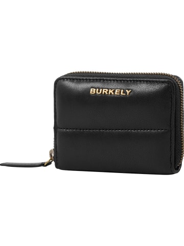 Burkely Skórzany portfel w kolorze czarnym - 12 x 10 x 3 cm