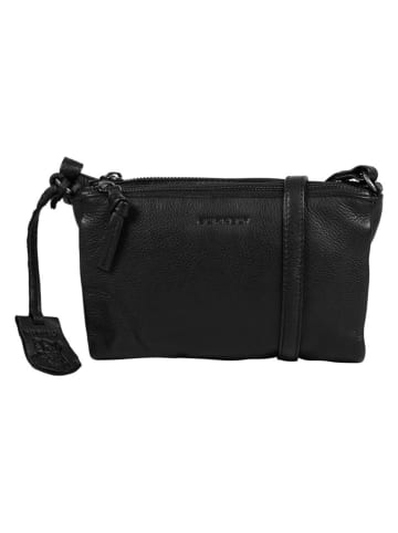 Burkely Leder-Umhängetasche "Just Jolie" in Schwarz - (B)21 x (T)5 cm