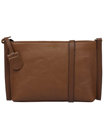 Burkely Leder-Umhängetasche "Keen Keira" in Cognac - (B)33 x (H)29 x (T)6 cm