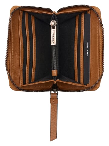 Burkely Leder-Geldbörse in Camel - (B)10 x (H)8 x (T)2 cm