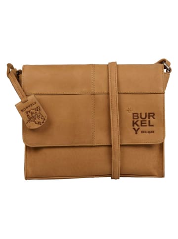 Burkely Leder-Umhängetasche "Rouge Robyn" in Hellbraun - (B)25 x (H)21 x (T)6 cm