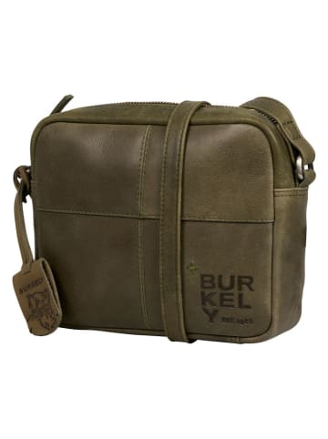 Burkely Leder-Umhängetasche "Rouge Robyn" in Khaki - (B)22 x (H)17 x (T)5 cm