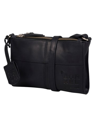 Burkely Leder-Umhängetasche "Rouge Robyn" in Schwarz - (B)20 x (H)14 x (T)5 cm