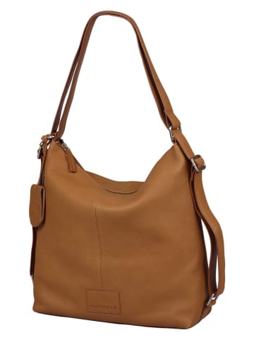 Burkely Leder-Schultertasche "Soft Skylar" in Cognac - (B)31 x (H)31 x (T)10 cm