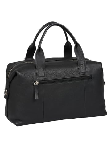Burkely Leder-Henkeltasche "Soft Skylar" in Schwarz - (B)34 x (H)19 x (T)15 cm