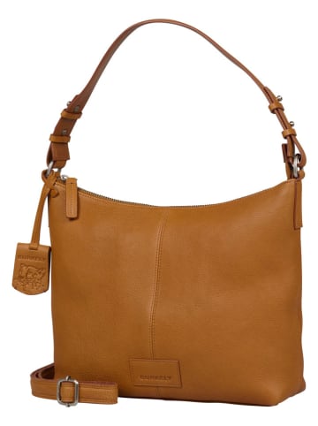 Burkely Leder-Schultertasche "Soft Skylar" in Hellbraun - (B)26 x (H)22 x (T)7 cm