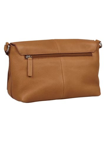 Burkely Leder-Umhängetasche "Soft Skylar" in Hellbraun - (B)24 x (H)19 x (T)12 cm