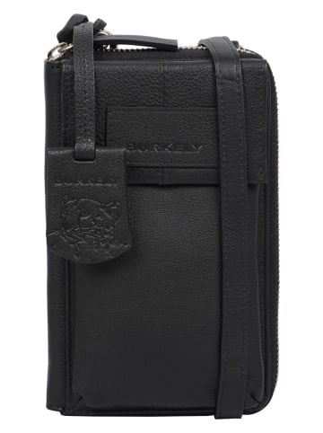 Burkely Leren smartphonetas "Soft Skylar" zwart - (B)11 x (H)18 x (D)4 cm