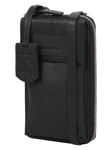 Burkely Leren smartphonetas "Soft Skylar" zwart - (B)11 x (H)18 x (D)4 cm
