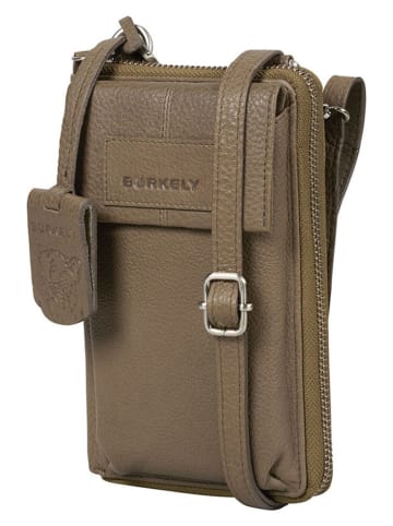 Burkely Leren smartphonetas "Soft Skylar" taupe lichtbruin - (B)11 x (H)18 x (D)4 cm