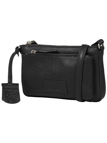 Burkely Leder-Umhängetasche "Soft Skylar" in Schwarz - (B)20 x (H)13 x (T)6 cm