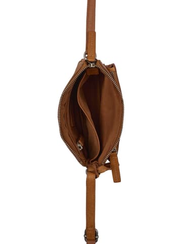 Burkely Leder-Umhängetasche "Soft Skylar" in Cognac - (B)20 x (H)13 x (T)6 cm