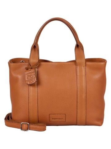 Burkely Leder-Henkeltasche "Soft Skylar" in Hellbraun - (B)33 x (H)21 x (T)13 cm