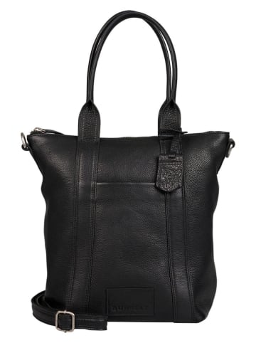 Burkely Leder-Henkeltasche "Soft Skylar" in Schwarz - (B)29 cm