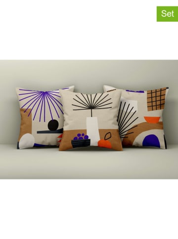 Allure 3-delige set: kussenhoezen beige/meerkleurig