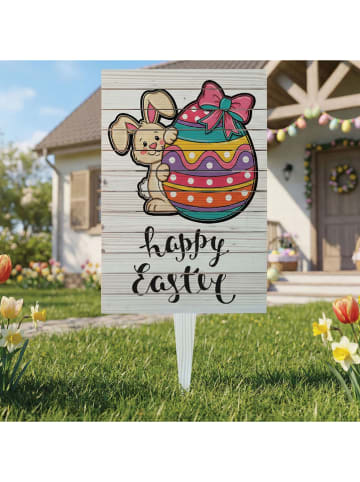 Allure Gartenschild in Beige/ Bunt - (L)58 x (B)38 cm