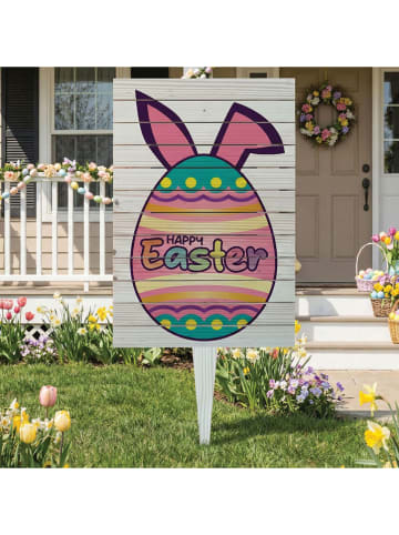 Allure Gartenschild in Beige/ Bunt - (L)58 x (B)38 cm