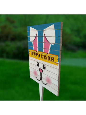 Allure Tuinbord wit/blauw/geel - (L)58 x (B)38 cm