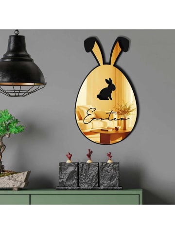 Allure Dekospiegel in Gold/ Schwarz - (L)50 x (B)29 cm