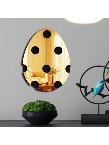 Allure Dekospiegel in Gold/ Schwarz - (L)44 x (B)33 cm