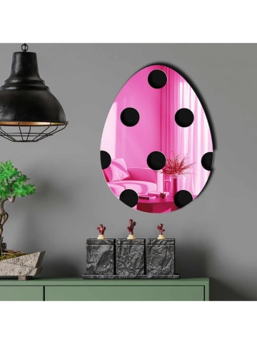 Allure Dekospiegel in Pink/ Schwarz - (L)44 x (B)33 cm