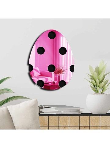 Allure Dekospiegel in Pink/ Schwarz - (L)44 x (B)33 cm