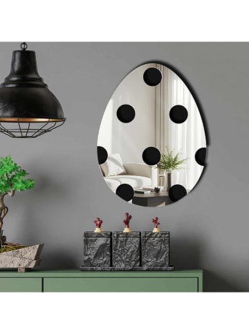 Allure Dekospiegel in Silber/ Schwarz - (L)44 x (B)33 cm