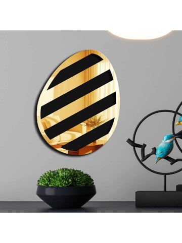 Allure Dekospiegel in Gold/ Schwarz - (L)45 x (B)35 cm